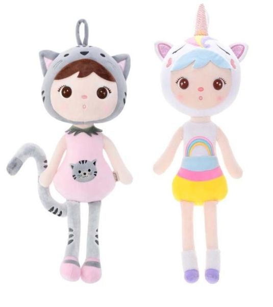 2pcs 45cm New Metoo Cat Doll Plüsch gefülltes Tierkinder Spielzeug für Mädchen Kinder Geburtstag Weihnachtsgeschenk VIP für ganz LJ206151037