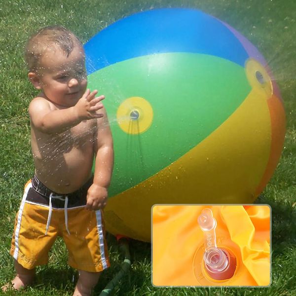 Summer Kid Toys Baby Wasserballons aufblasbare Wasserspraykugel Sprinkler Splash Kinder Strand Rasen Außenpool Zubehör 240408