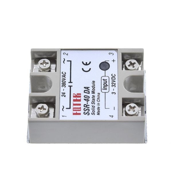 Solid State Relay SSR-10DA SSR-25DA SSR-40DA SSR-50DA 10A 25A 40A 50A Tatsächlich 3-32V DC bis 24-380V AC SSR 10DA 25DA 40DA 50DA