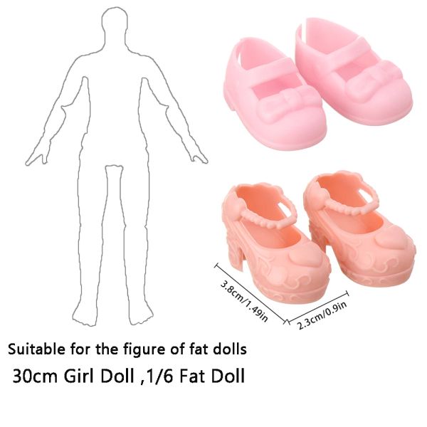 Sapatos de boneca 1Pair para 1/6 de 30 cm de bonecas diferentes diferentes sandálias fofas como acordos de roupa de boneca Fit Toys