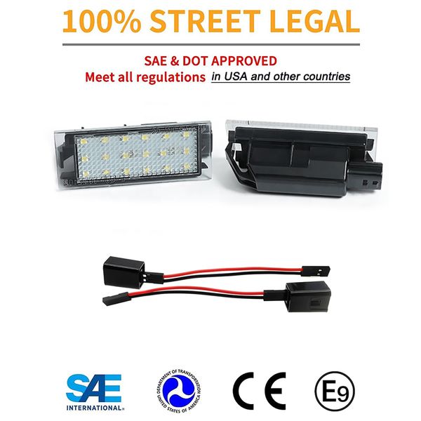 2pcs Canbus Araba LED Numaralı Plaka Plaka Işığı Renault Megane 3 Clio Laguna 2 Megane 3 Twingo Master Vel Satis