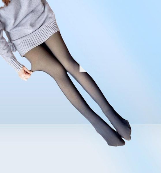 Sports Socks Winter Warm -Pantyhose Women Super Elastic Black Slim para Moda Casual Plus Velvet Fross Flors 20219968768