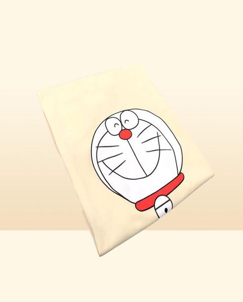Hochwertiger Designer Tide Marke Joint Shortsleeved T -Shirt Doraemon Classic Logo Print Lose Baumwollpaar Tee Ben42b1563424556
