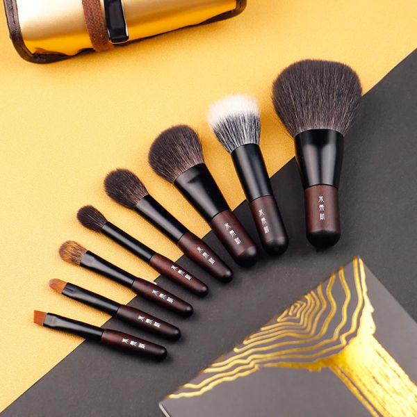 Shadow MyDestiny Makeup Brush8pcs Натуральные волосы высококачественные щетки для кисти для кисти для кисти Setpowder Setpowder Румяне