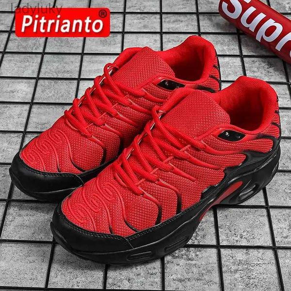 Atletik Ayakkabı Erkek Ayakkabılar Marka Mens Ayakkabı Moda Hava Yastığı Bağlama Spor Ayakkabıları Nefes Alabilir ve Rahat Mesh Düz Ayakkabı Zapatos Hombre C240412