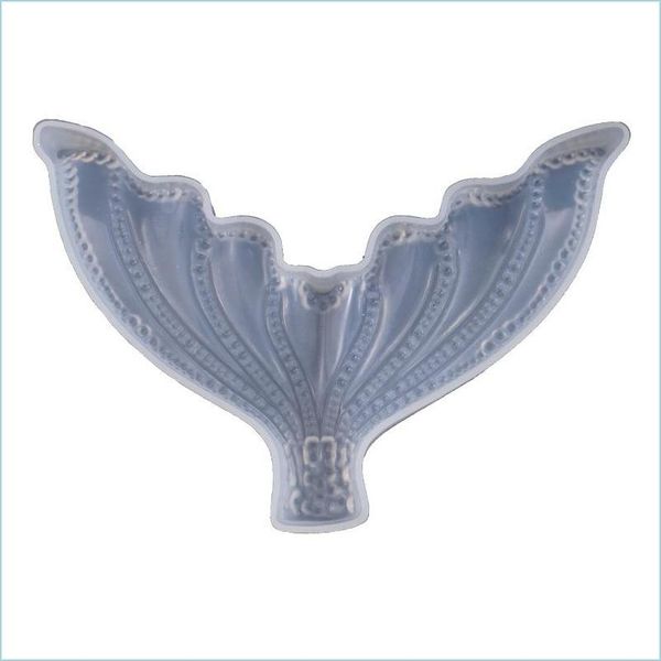 Moldes Mermaid Tail resina sile semitransparente mode decoração doméstica decoração artesanal molde de peixe garçonete entrega de gotas jóias dhgarden dhxrp