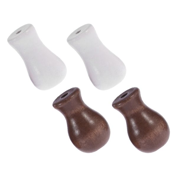 4 PCs Bamboo Roller Pingente Brown Blics Taxos de cordão Planeadores de madeira Pulls