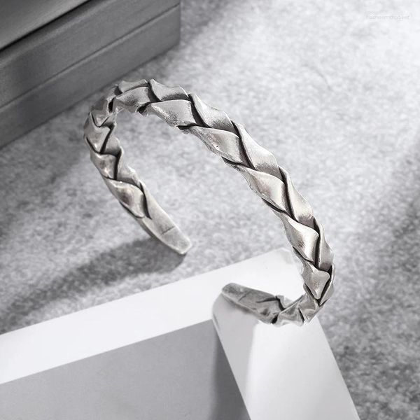 Bangle Classic Simple Twisted Braided Open Bracelet Men Men Hip Hop Mount Mash Fashion Casual Party Jewelry Gift Boys