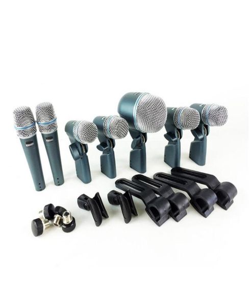 Professionelles Beta DMK7XLR DMK7 Kabelgebundenes Mikrofon -Kit 7 Drum Handheld MICs mit 2 Beta57a 4 Beta56a 1 Beta52A1831498