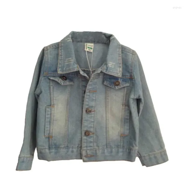 Jacken Frühling Herbst Kinder -Denimjacke Baby Jungen Mädchen gewaschen Kratzer Tops Kinderkleidung Kleidung