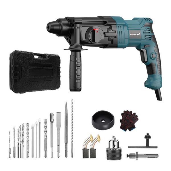 800 W Small Rotary Electric Electric Hammer Multifunction Pick Pick Impact Demolition Set di perforatore Set 240402