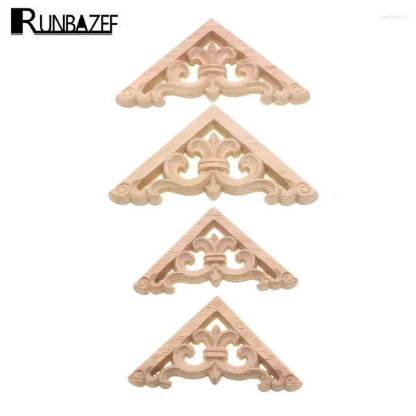 Dekorative Figuren Runbazef Holzschnitzerei Europäische Accessoires Holz Antike Dekoration Haus mögen florale weiße Embryo -Figur