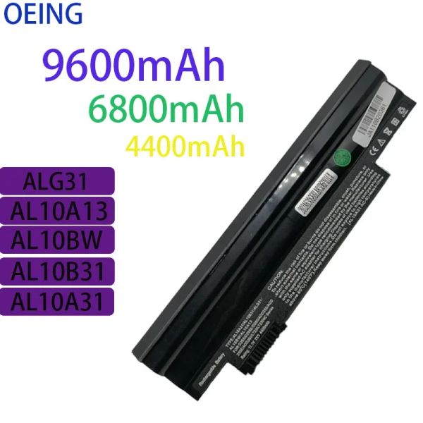 Baterias Atacado Nova Bateria de Laptop para Acer Aspire One D255 D257 D260, AL10A31 AL10B31 AL10G31 AK.006BT.074 ICR17/65L C.BTP00.12L