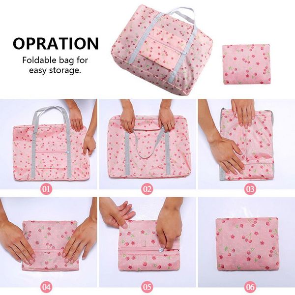 Mulher dobrável Bolsa de viagem Propertício à prova d'água Organizador Woman Packing Cubes Bolsas portáteis Organizador de armazenamento de roupas