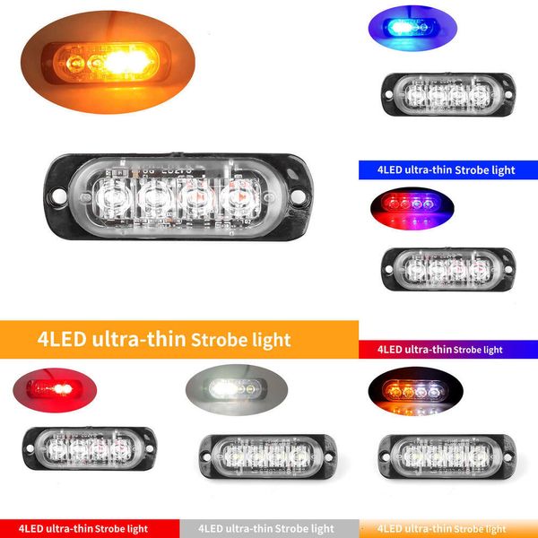 Novo 2024 2024 Luzes decorativas 4 luminadas de carro Luzes de aviso de aviso Avertência da luz de emergência para o trailer de caminhão drl de automóvel