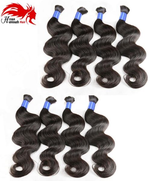 Cabelo humano para micro tranças cabelos a granel sem trama brasileira onda de corpo preto natural brasileiro Extensões de cabelo a granel humano3506945