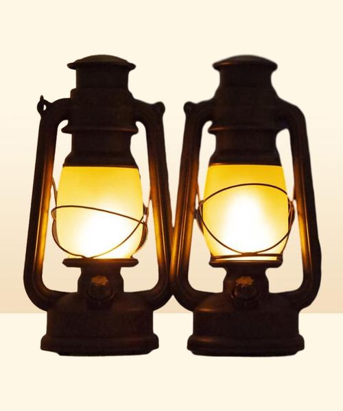 Lanterne portatili Remoto Controllo Vintage Camping Lantern LED LED Flame Tenda Light Batteria Funziona il tavolo Lampada Kerosene Night2501401