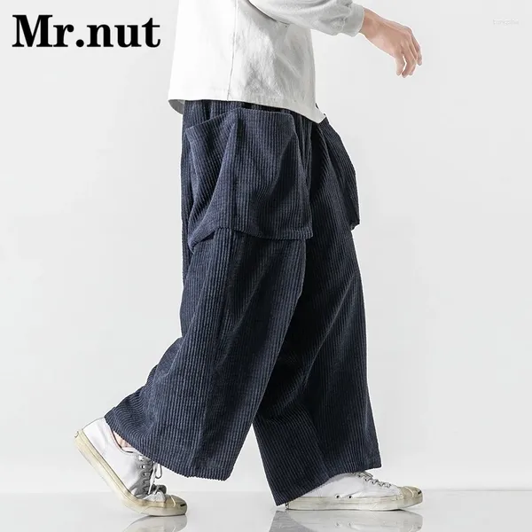 Erkek pantolon bahar sonbahar pantolon büyük boy geniş bacak erkekler giyim harajuku moda pantolon rahat baggy hip hop japon kıyafetleri