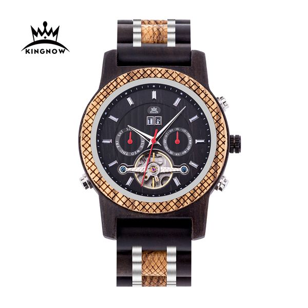 Bobo Bird Wood Mechanical Watch Men Relogio Masculino Big Mens Rates Top Brand Timepieces de luxo Erkek Kol Saati Customizada