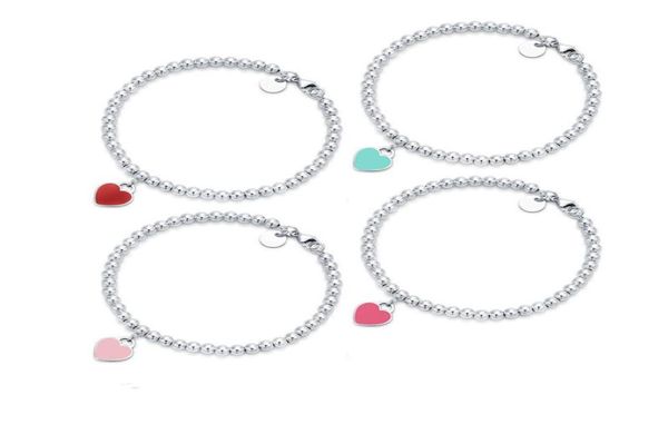 T Designer Love Hand Link Luxury Brand 4mm Ball Chain Senior Fashion Bracelet Party Hochzeit Accessoires Paar Geschenke5565498