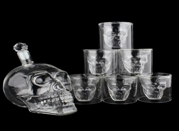 Crystal Skull Head S Cup Set 700 ml Whisky Weinglasflasche 75 ml Gläserbecher Dekanter Home Bar Wodka Trinken Tassen1616527