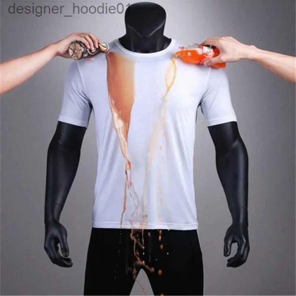 T-shirt maschile per asciugatura rapida camicia da escursionismo a maniche corta Maglietta da uomo Antifugale Maglietta creativa impermeabile e traspirante C240412