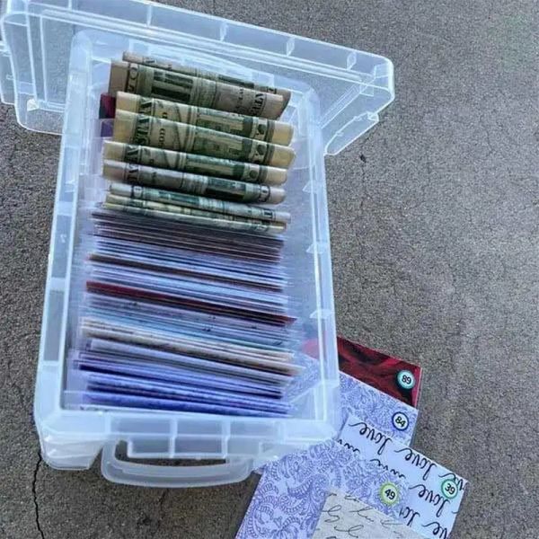 100 Umschlag Challenge Box Geld sparen Binder Budget Planung Handbuch Sparaussparungen Challenge Budget Box für Rückzahlung von Kreditfeiertagsgeschenk