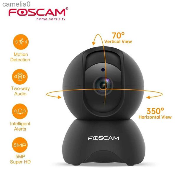 Telecamere IP foscam 5mp fotocamera per animali domestici Wifi 2.4 GHz CAMERA MONITOR BABY IN IN INTERNO CON Monitoraggio audio bidirezionale a 360 PAN COMMERCIALE CAMERAC240412