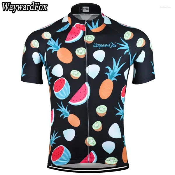 Jackets de corrida Padrão clássico de frutas de frutas Men Jersey Road Bicycle Summer Summer Use Roupas de bicicleta Rápida seca