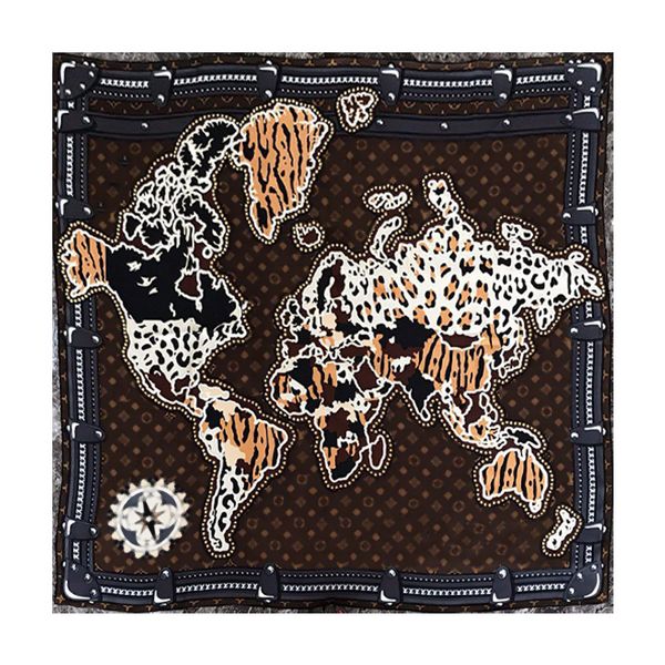 Top Luxe Scarf Designers Silk квадратный модный шарф шарф шарф -платок женский дизайнер -дизайнерский платок