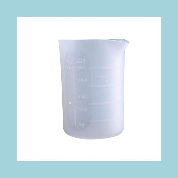 Misurazioni dei tester 250 ml Sile misurazione tazza mtiple usa per la resina miscelazione epossidica miscelazione utensile a stampo per stampo semi di consegna ebreo ebreo dhdpc