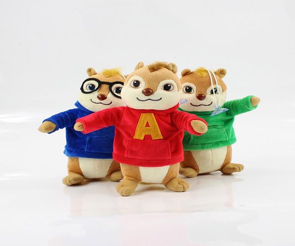 3pcslot 20cm Alvin e os Chipmunks Alvin Simon Theodore Plexho Plagut Pedante Cartoon Doll Toy Movie Soft Phyed Mouse Plush Y200702364788