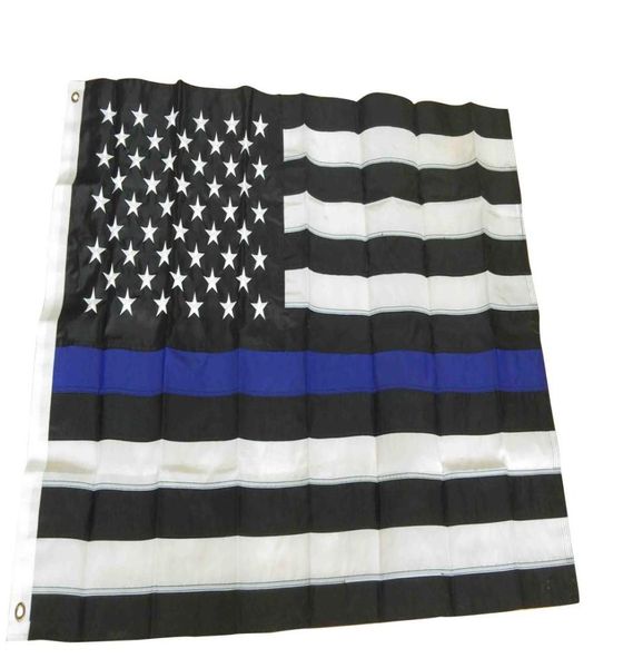 Blue Line Flag 3 x 5 Ft 210D Oxford Nylon с вышитыми звездами и сшитыми полосами American Flag2138706