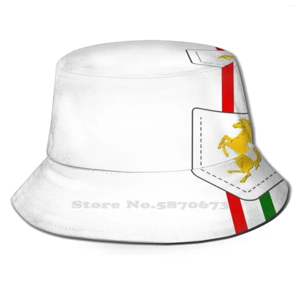 Berretti tasca per cavalli che leva unisex da donna unisex uomini cappelli a secchio traspirante italia italiano la modena gare di corsa razza logo