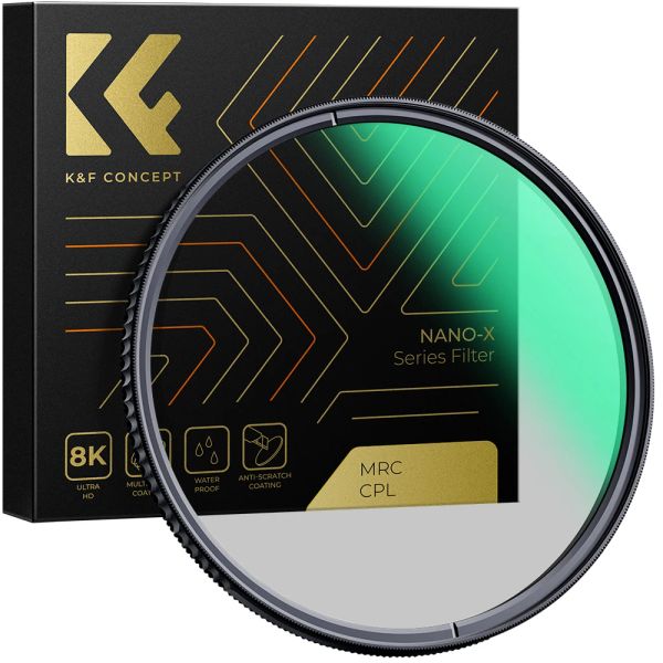 Filter KF Konzept 37/40.5/43/46/49/52/55/58/72/77/82mm Circular Polarizer Filter HD 28 Schicht Super Slim Multi -Coated CPL -Objektivfilter