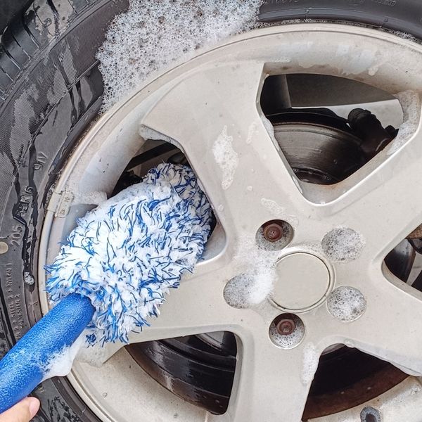 Bordo del mozzo della spazzola per pulizia della ruota per auto che dettaglia le spazzole di peluche di lussuoso camion universali per camion per camion