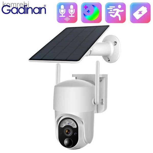 CAMERA PTZ Gadinan Solar WiFi/4G Camera IP esterna PTZ 4.0xDigital Zoom 3MP Monitoraggio wireless Monito