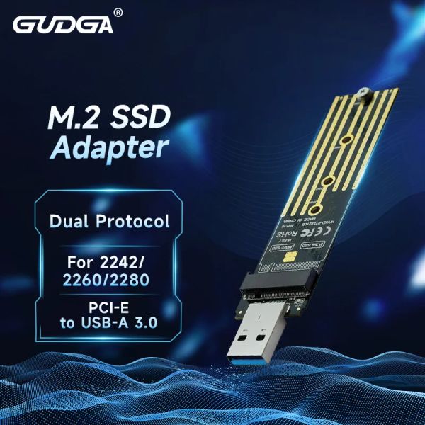 Adattatore Gudga SSD GUDGA GUDGA M.2 a USB 3.1 M2 NVME SATA NGFF PCIE PCIE PROCOLO DUPPIO PROCOLO da 10 Gbps da 10 Gbps SATA a USB 3 Caso SSD SSD