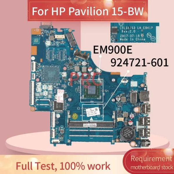 Материнская плата LAE841P для HP Pavilion 15BW Notebook Mainboard 924721001 CTL51/53 LAE841P EM900E DDR4.
