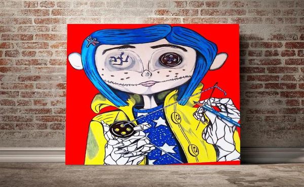 Gemälde Cartoon Coraline Movie Leinwand Poster HD Print Malerei Wandkunst Dekorative Bild Wandbild für Wohnzimmer Wohnkultur Cuad2113454