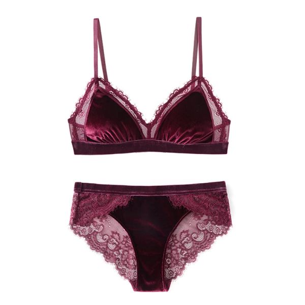 Bras Triangle Cup Wireless Veet reggiseno con bralone in pizzo biancheria intima con donna di lingerie sexy imbottita rimovibile Bralette intimate