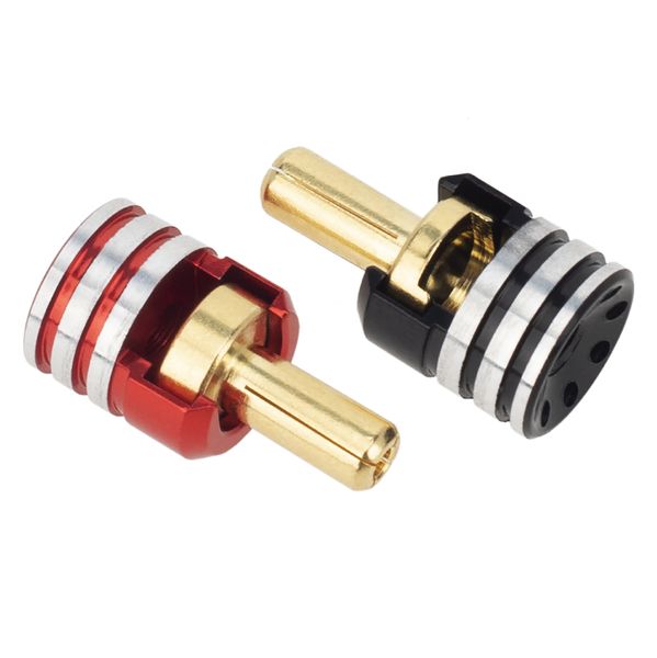 2 preto + 2 vermelho de 3,5 mm/4,2 mm/5,2 mm de calor de bala de bronze bronze plug plug rc carnechor de bateria