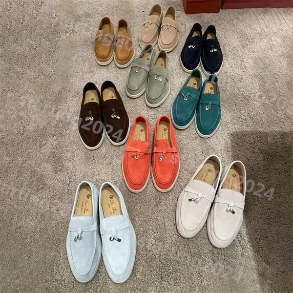 Summer 23s/s Brand masculina Loropiano Sapatos casuais encantos de passeio de camurça de baixa camurça de baixa camurça lp oxfords planos mocassins confort confort borpore sole savleman walking t46