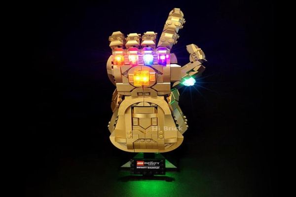 76191 Luvas ilimitadas Thanos Unlimited Combinando luzes LED Children039s Presente de aniversário para meninos e meninas Bloco de construção não incluídas 24735812