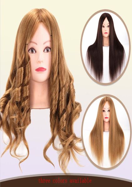 Mannequin Treinamento Cabeça 8085 Cabeça de cabelo real Dummy Dummy Dusm Manikin Heads para cabeleireiros penteados 3757924