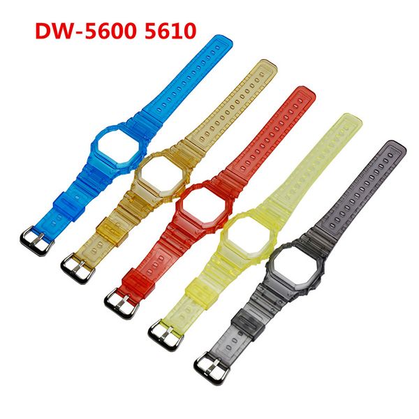 Guarda gli accessori per DW5600 GW-M5610 Cannometro in resina trasparente UNISEX Sports Waterproof Strap