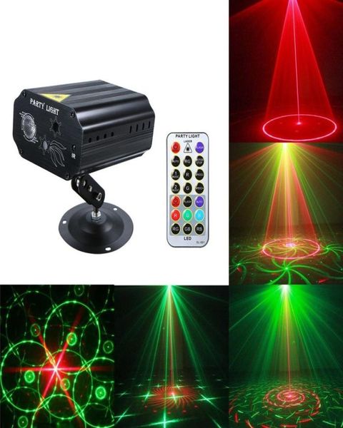 Tragbare LED -Laser -Projektor -Bühnenlichter Auto Sound aktivierte Effekt Lichtlampe für Disco DJ KTV Home Party Heilig22693391254622