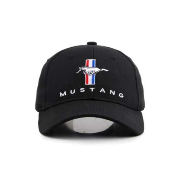 Wide Bim Hats 2021 Black Baseball Cap Sports Racing Car Men039s Sonnenbrille Moto Mustang Moto Motorrad 3D Stickerei1682825