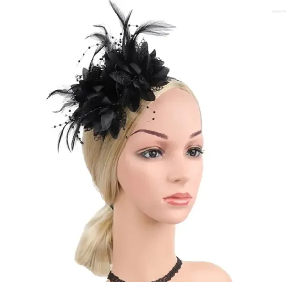 Parti Malzemeleri Kadın Head Band Retro Style Bridial Makyaj Dekorasyon Bayanlar Giyim Tüy Aksesuarları