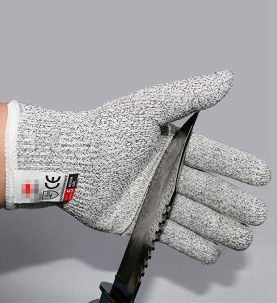 Stufe 5 Anticut -Handschuhe Sicherheitssenkmal STAB -resistent Edelstahldraht Metall Metzger Cutressistant Safety Wanderhandschuhe8783680